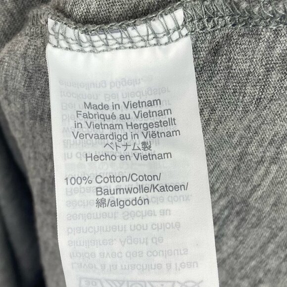 J Crew Ruffled Vintage Cotton Long Sleeve T-Shirt Grey Size Large Tee Crew Neck - Picture 8 of 13